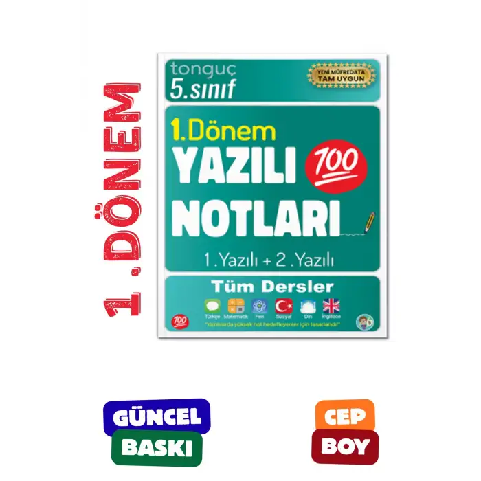 5. Sınıf Yazılı Notları 1. Dönem 1 ve 2. Yazılı Konu Özetli - Tonguç Yayınları