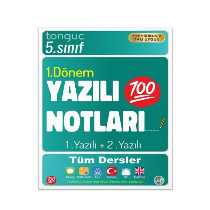 5. Sınıf Yazılı Notları 1. Dönem 1 ve 2. Yazılı Konu Özetli - Tonguç Yayınları