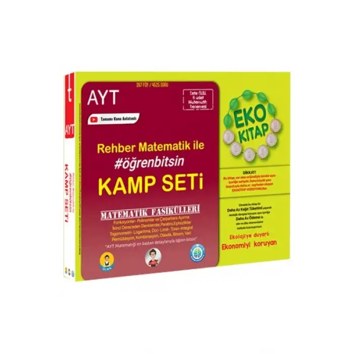AYT Matematik Fasikülleri Seti EKO - 9 Fasikül - Kamp Seti - Tonguç Yayınları