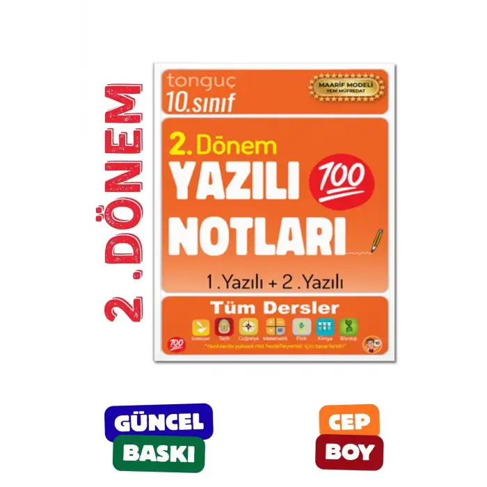 10. Sınıf Yazılı Notları 2. Dönem 1 ve 2. Yazılı - Tonguç Yayınları