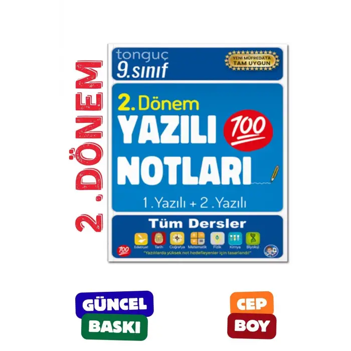 9. Sınıf Yazılı Notları 2. Dönem 1 ve 2. Yazılı - Tonguç Yayınları