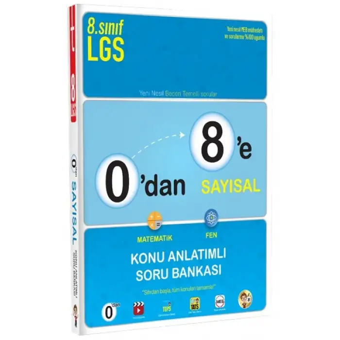 0dan 8e Sayısal Konu Anlatımlı Soru Bankası - Tonguç Yayınları