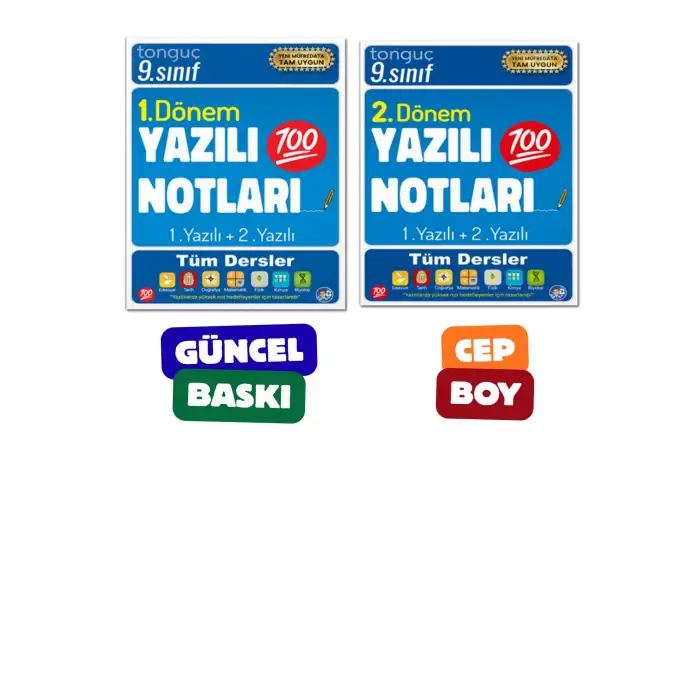 9. Sınıf Yazılı Notları 1. Dönem ve 2. Dönem 1 ve 2. Yazılı - Tonguç Yayınları