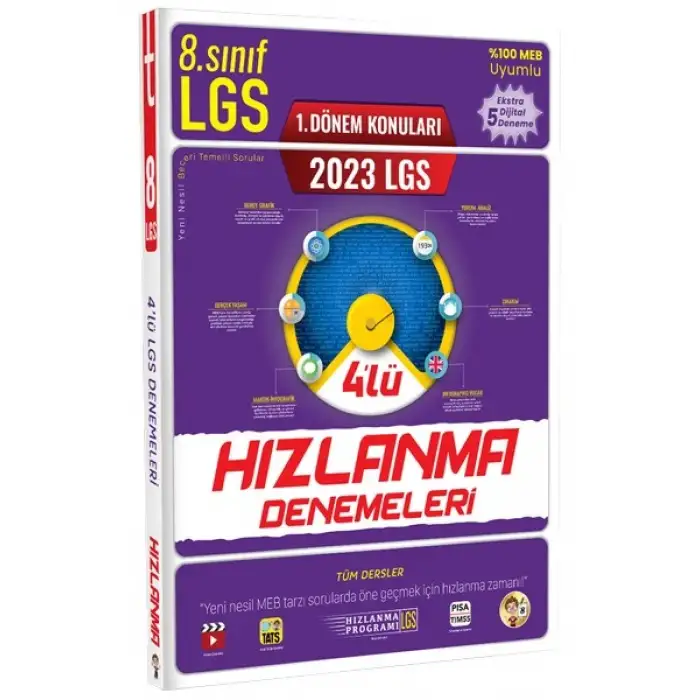 2023 LGS 1. Dönem 4lü Hızlanma Denemeleri - Tonguç Yayınları