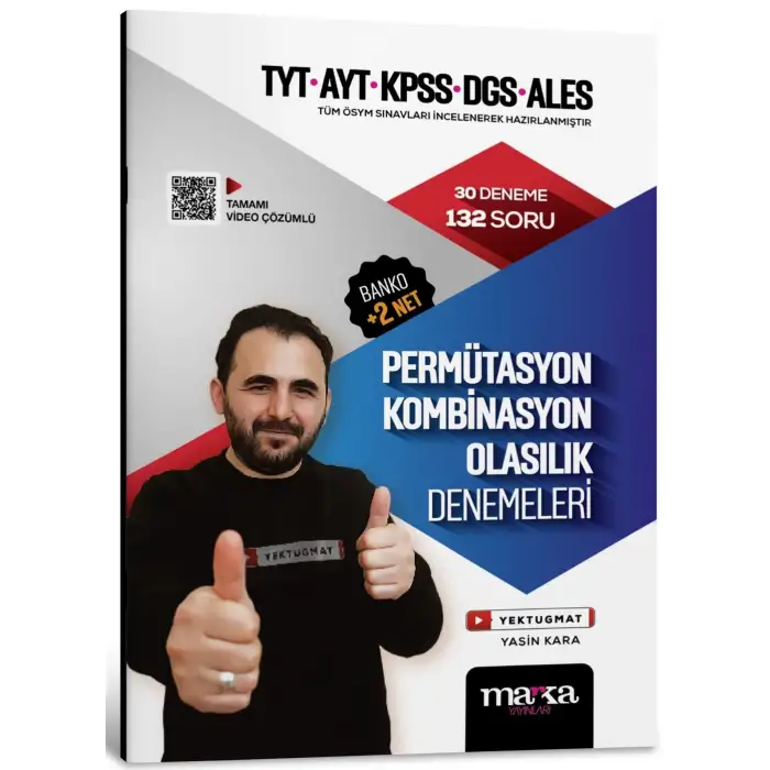 TYT AYT KPSS DGS ALES Permütasyon Kombinasyon Olasılık Denemeleri - Marka Yayınları