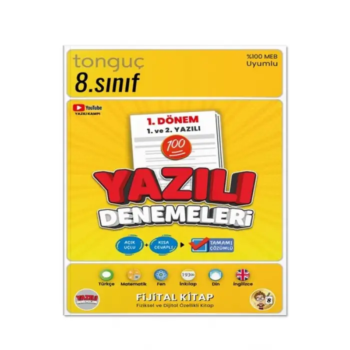8. Sınıf Yazılı Denemeleri 1. Dönem 1 ve 2. Yazılı - Tonguç Yayınları
