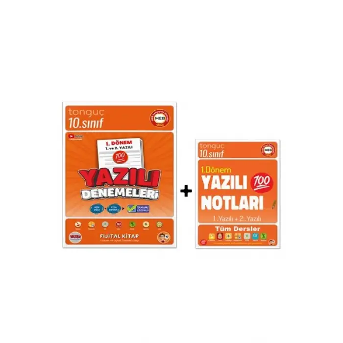 10. Sınıf 1. Dönem Yazılı Denemeleri ve Yazılı Notları - Tonguç Yayınları