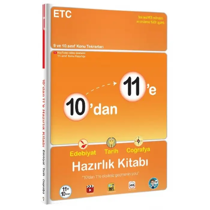 10dan 11e Edebiyat Tarih Coğrafya Hazırlık Kitabı - Tonguç Yayınları