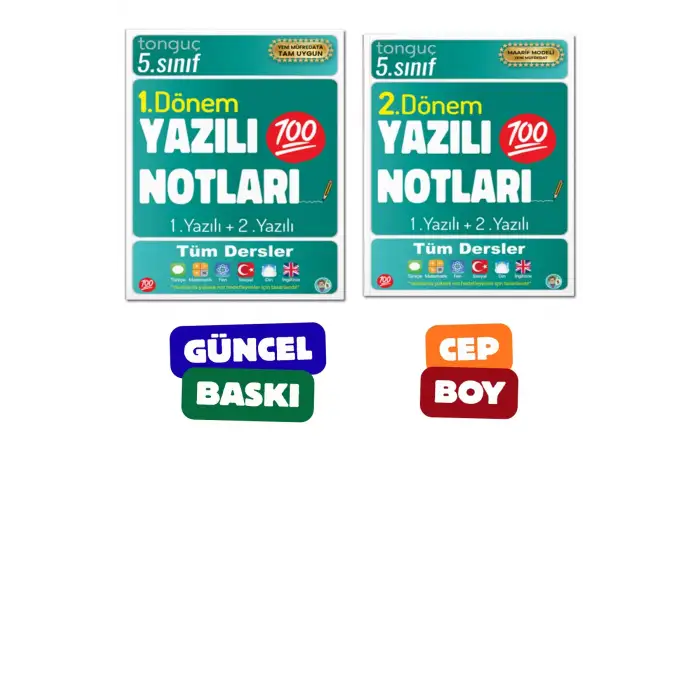 5. Sınıf Yazılı Notları  1. ve 2. DÖNEM 1 ve 2. Yazılı - Tonguç Yayınları
