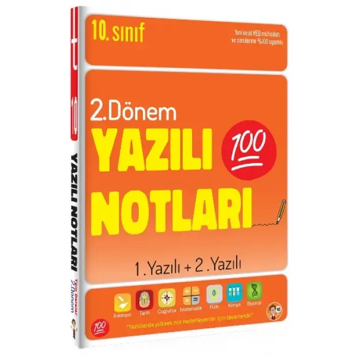 10. Sınıf Yazılı Notları 1. ve 2.  Dönem 1 ve 2. Yazılı - Tonguç Yayınları