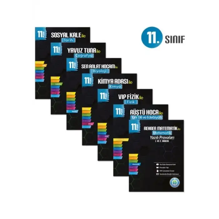 11. Sınıf Yazılı Provaları Seti - 7 Kitap 1 ve 2. Dönem + Sosis Kalem Kutusu