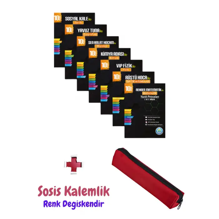 10. Sınıf Yazılı Provaları Seti - 7 Kitap 1 ve 2. Dönem + Sosis Kalem Kutusu