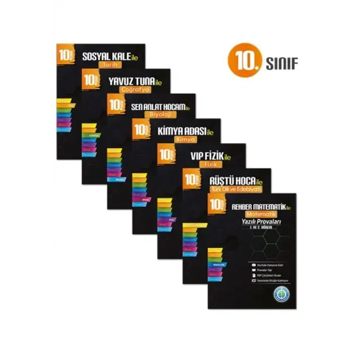 10. Sınıf Yazılı Provaları Seti - 7 Kitap 1 ve 2. Dönem + Sosis Kalem Kutusu
