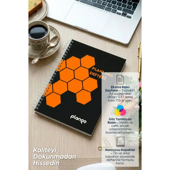 Bal Peteği Günlük Planlayıcı Defter - Ders Çalışma Planlayıcı Defteri - Planlama Defteri