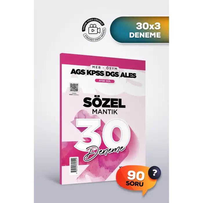 AGS KPSS DGS ALES Sözel Mantık 30 Deneme Marka Yayınları
