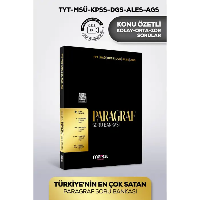 TYT KPSS DGS ALES AGS Paragraf Konu Özetli Soru Bankası | Tamamı Video Çözümlü