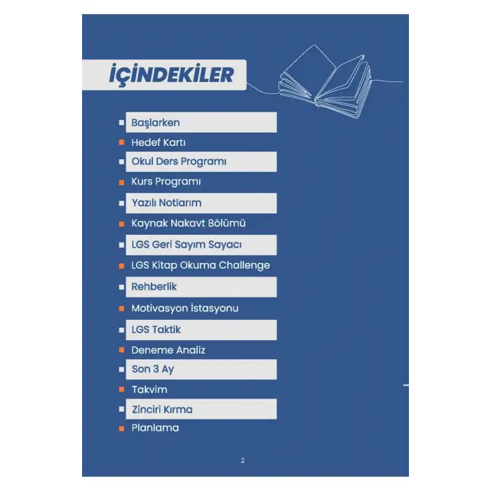 Partikül LGS Planlama Defteri - Partikül Matematik - KR Akademi
