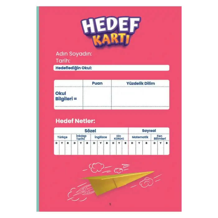 Partikül LGS Planlama Defteri - Partikül Matematik - KR Akademi