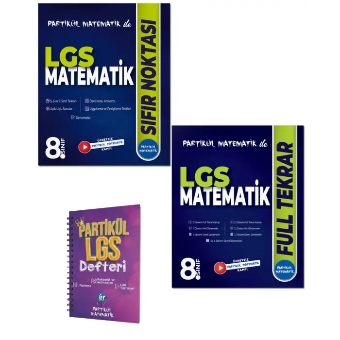 8. Sınıf LGS Matematik SIFIR NOKTASI + FULL TEKRAR + LGS Planlama Defteri