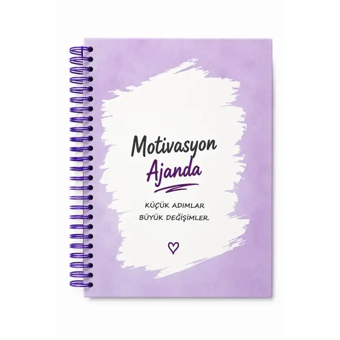 Motivasyon Ajandam MOR - Pastel Seri - Stickerlı - Tarihsiz - 160 Sayfa - Sert Kapak