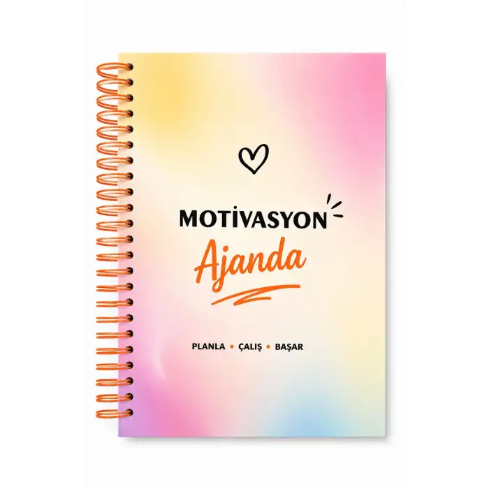 Motivasyon Ajandam RENKLİ - Pastel Seri - Stickerlı - Tarihsiz - 160 Sayfa - Sert Kapak