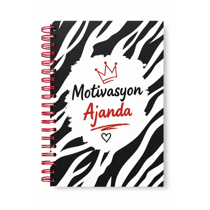 Motivasyon Ajandam SİYAH BEYAZ - Pastel Seri - Stickerlı - Tarihsiz - 160 Sayfa - Sert Kapak