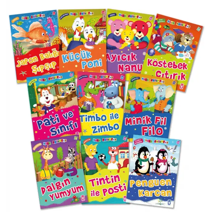 Mini Masallar 3 Set - (10 Kitap) - Timaş