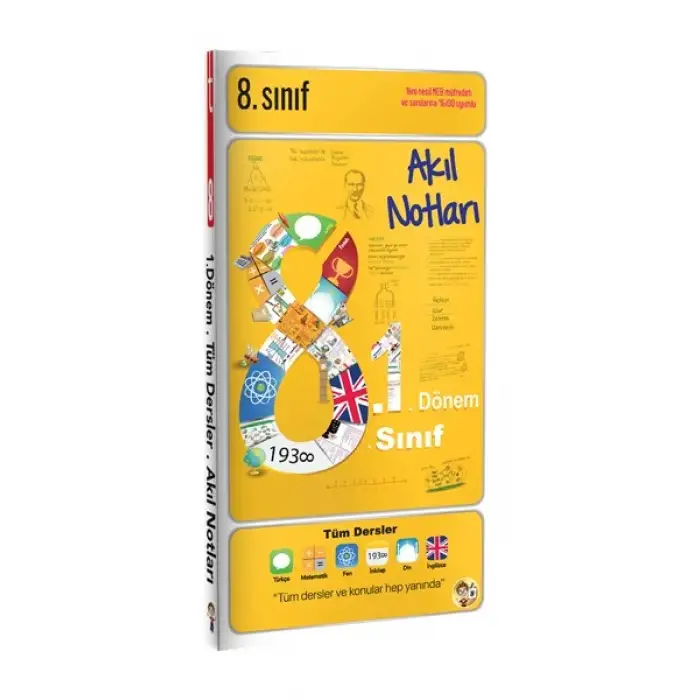 8.1 Akıl Notları Cep Boy 8. Sınıf 1. Dönem Ders Notları - Tonguç Yayınları