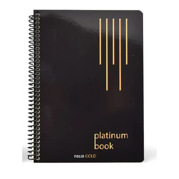 Platinium Gold 80 Yaprak Sert Kapak Kareli Defter - 16x22cm