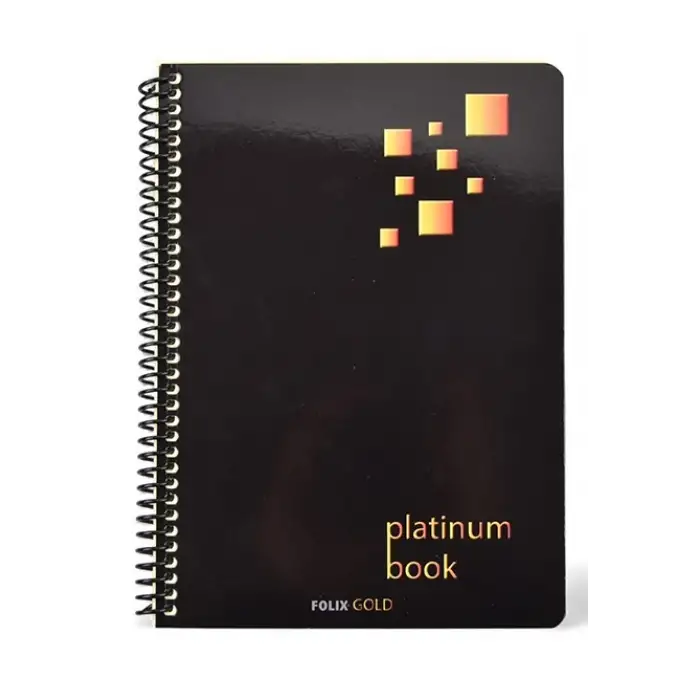 Platinium Gold 80 Yaprak Sert Kapak Kareli Defter - 16x22cm
