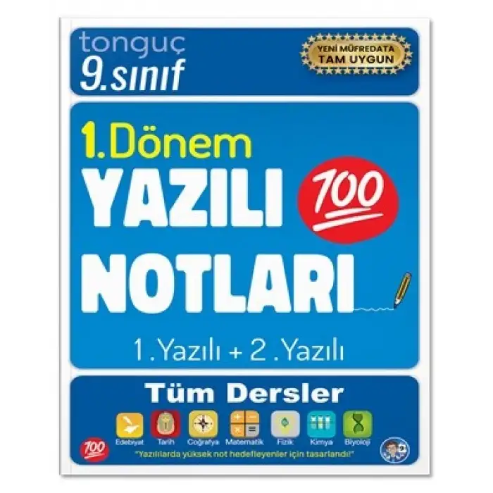9. Sınıf Yazılı NOTLARI ve DENEMELERİ - 1 ve 2. Dönem - Tonguç Yayınları