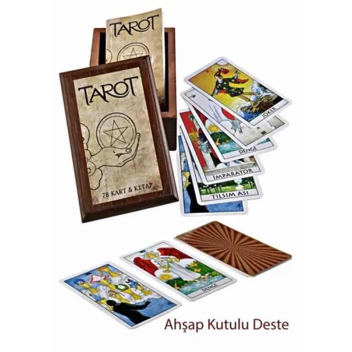 Tarot 78 Kart ve Kitap (Ahşap Kutulu) - Delta Kültür Yayınevi