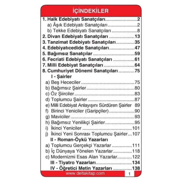 Türk Edebiyatında Şairler ve Yazarlar Kartları- Delta Kültür Yayınları