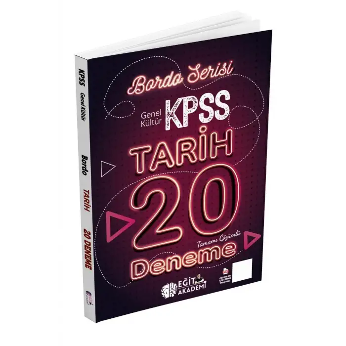 KPSS Tarih Tamamı Çözümlü 20 Bordo Deneme- Eğit Akademi