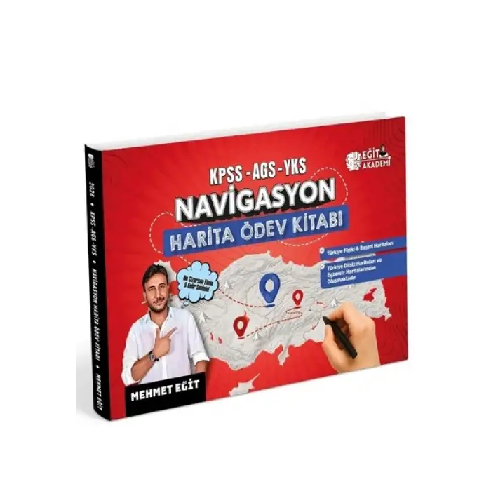 KPSS-AGS-YKS NAVİGASYON Harita Ödev Kitabı - Eğit Akademi