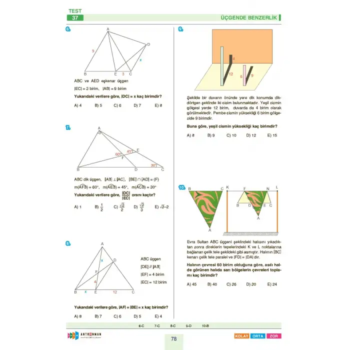 TYT-AYT Geometri Soru Bankası - Antrenman Yayıncılık