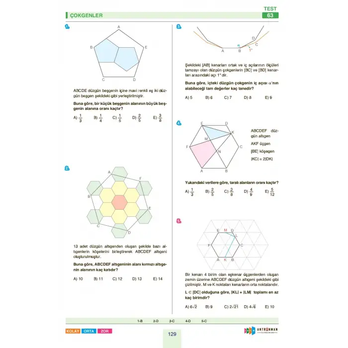 TYT-AYT Geometri Soru Bankası - Antrenman Yayıncılık