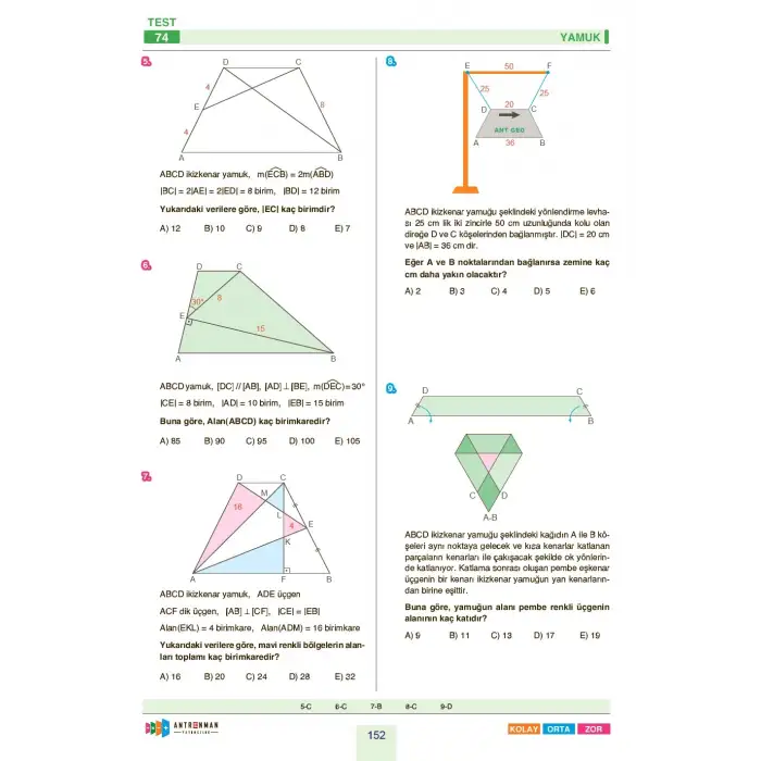 TYT-AYT Geometri Soru Bankası - Antrenman Yayıncılık