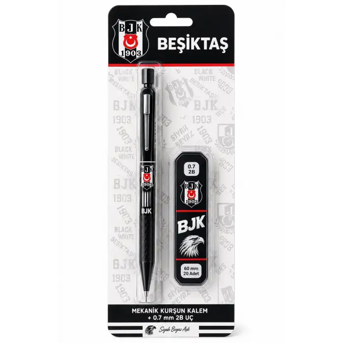 Beşiktaş Lisanslı Versatil - Uçlu Kalem Seti - 0.7 Kalem + Uç