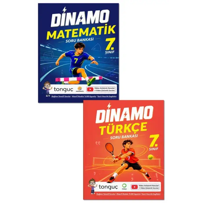 7. Sınıf Dinamo Türkçe ve Matematik Soru Bankası Tonguç yayınları