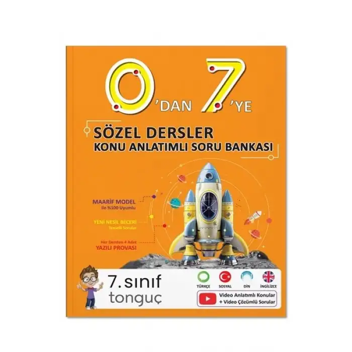 7. Sınıf Türkçe ve Matematik Konu Anlatımlı Soru Bankası - 4 KİTAP Tonguç yayınları