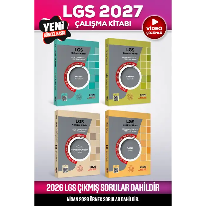 8. Sınıf LGS Çıkmış Sorular ve MEB Örnek Soruları Çalışma Kitabı Seti - Marka Yayınları
