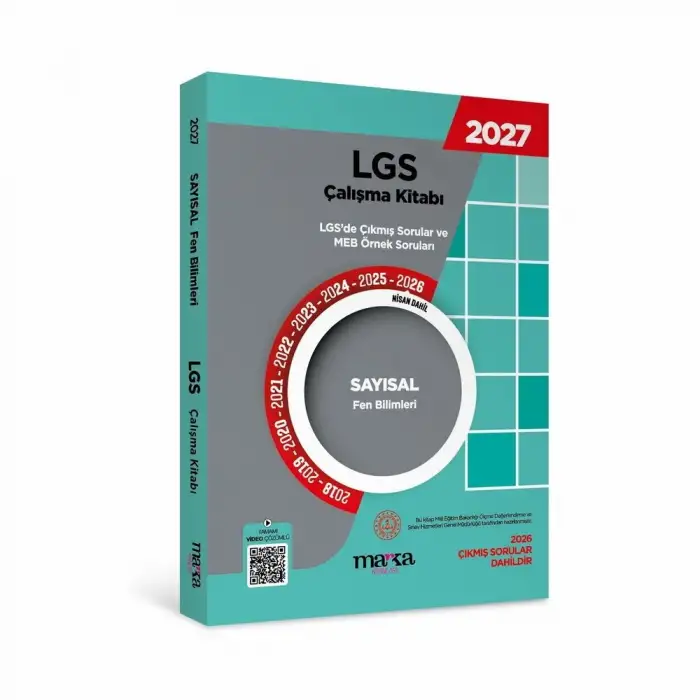 2027 MEB LGS Sayısal - FEN BİLİMLERİ Çalışma Kitabı - Çıkmış Sorular ve Örnek Sorular - VİDEO ÇÖZÜMLÜ