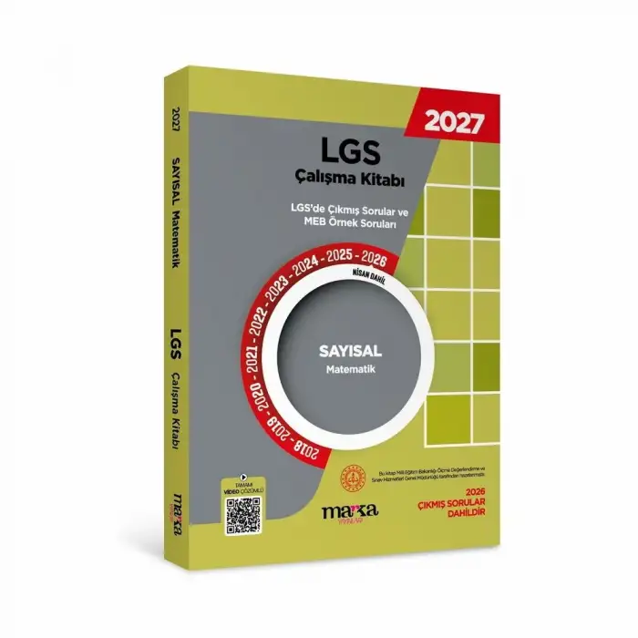 2027 MEB LGS Sayısal - MATEMATİK Çalışma Kitabı - Çıkmış Sorular ve Örnek Sorular - VİDEO ÇÖZÜMLÜ