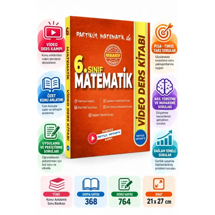 6. Sınıf Partikül Matematik Video Ders Kitabı - MAARİF MODEL