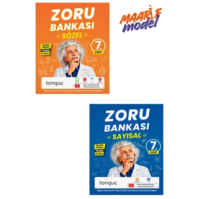 7. Sınıf Zoru Bankası Seti - SAYISAL ve SÖZEL - MAARİF MODEL  Tonguç Yayınları