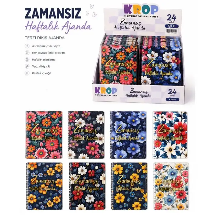 Zamansız Ajanda Terzi Dikiş Yaldız Baskılı - 17x24 Ajanda Boy (1 ADET FİYATIDIR)