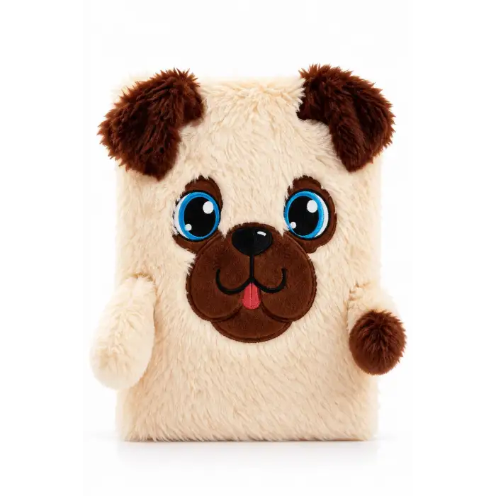 14x20 Peluş Hayvan Defter Serisi - DOG PLUSH  (Çizgili - 80 Yaprak)