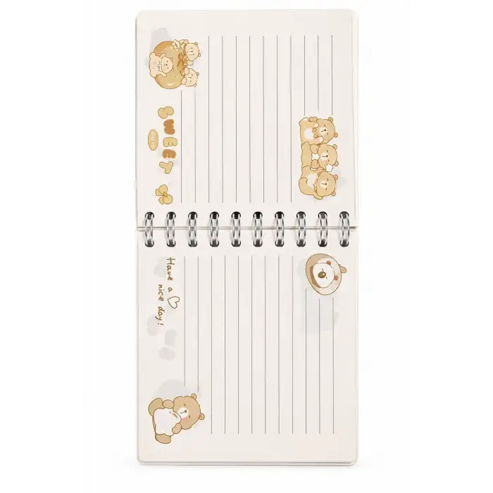 13,5 x 13,5 Spiralli Capybara Defter Serisi - LOVELY BABY (ÇİZGİLİ - 60 Yaprak)