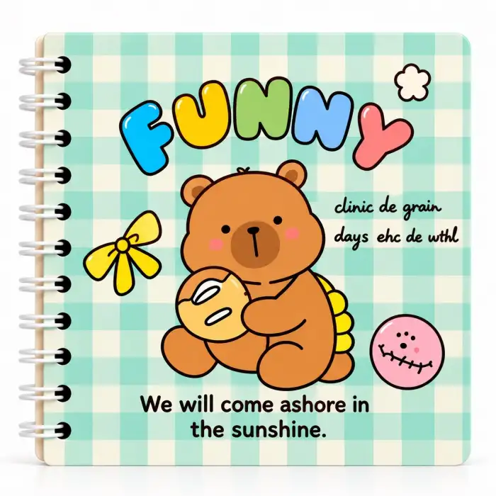 13,5 x 13,5 Spiralli Capybara Defter Serisi - FUNNY (ÇİZGİLİ - 60 Yaprak)
